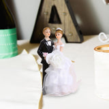 Maxbell Wedding Cake Toppers Bride and Groom Funny for Wedding Party Engagement Desk Style A