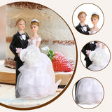 Maxbell Wedding Cake Toppers Bride and Groom Funny for Wedding Party Engagement Desk Style A