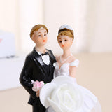 Maxbell Wedding Cake Toppers Bride and Groom Funny for Wedding Party Engagement Desk Style A