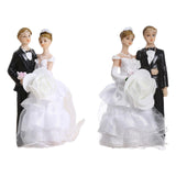 Maxbell Wedding Cake Toppers Bride and Groom Funny for Wedding Party Engagement Desk Style A