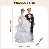 Maxbell Wedding Cake Toppers Bride and Groom Funny for Wedding Party Engagement Desk Style B