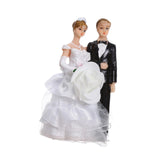 Maxbell Wedding Cake Toppers Bride and Groom Funny for Wedding Party Engagement Desk Style B