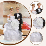 Maxbell Wedding Cake Toppers Bride and Groom Funny for Wedding Party Engagement Desk Style B