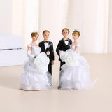 Maxbell Wedding Cake Toppers Bride and Groom Funny for Wedding Party Engagement Desk Style B