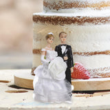 Maxbell Wedding Cake Toppers Bride and Groom Funny for Wedding Party Engagement Desk Style B