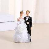 Maxbell Wedding Cake Toppers Bride and Groom Funny for Wedding Party Engagement Desk Style B