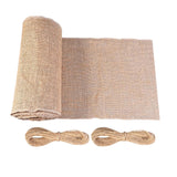 Maxbell Burlap Table Decoration Ornament Tablecloth for Summer Bridal Shower Wedding
