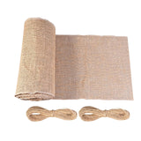 Maxbell Burlap Table Decoration Ornament Tablecloth for Summer Bridal Shower Wedding