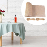 Maxbell Burlap Table Decoration Ornament Tablecloth for Summer Bridal Shower Wedding