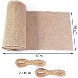 Maxbell Burlap Table Decoration Ornament Tablecloth for Summer Bridal Shower Wedding