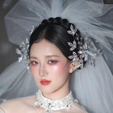 Maxbell 2x Bridal Hair Clip Wedding Rhinestone Flower Holiday Bride Hair Accessories