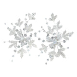 Maxbell 2x Bridal Hair Clip Wedding Rhinestone Flower Holiday Bride Hair Accessories