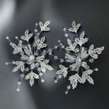 Maxbell 2x Bridal Hair Clip Wedding Rhinestone Flower Holiday Bride Hair Accessories