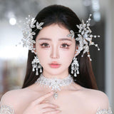 Maxbell 2x Bridal Hair Clip Wedding Rhinestone Flower Holiday Bride Hair Accessories