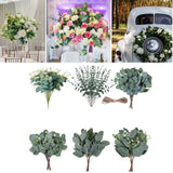 Maxbell 6 Kinds Mixed Eucalyptus Leaves Stems for Floral Arrangement Engagement Vase