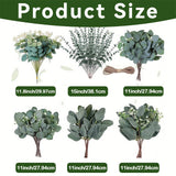 Maxbell 6 Kinds Mixed Eucalyptus Leaves Stems for Floral Arrangement Engagement Vase