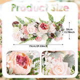 Maxbell 2 Pieces Fake Flowers Swag Wreath Stylish for Front Door Wedding Living Room