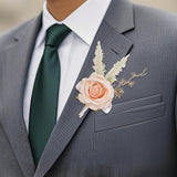 Maxbell Rose Boutonniere Groom and Best Man Boutonnieres for Prom Bridesmaid Wedding