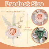 Maxbell Rose Boutonniere Groom and Best Man Boutonnieres for Prom Bridesmaid Wedding