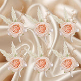 Maxbell Rose Boutonniere Groom and Best Man Boutonnieres for Prom Bridesmaid Wedding