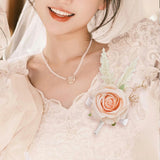 Maxbell Rose Boutonniere Groom and Best Man Boutonnieres for Prom Bridesmaid Wedding