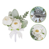 Maxbell 6x Wedding Boutonniere Rose Corsages for Anniversary Men Women Formal Dinner