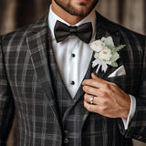 Maxbell 6x Wedding Boutonniere Rose Corsages for Anniversary Men Women Formal Dinner