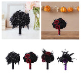 Maxbell Artificial Rose Flowers Goth Flower Bouquet for Garden DIY Craft Theme Party Black
