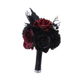 Maxbell Artificial Rose Flowers Goth Flower Bouquet for Garden DIY Craft Theme Party red