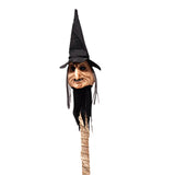 Maxbell Halloween Staff Prop Themed Party Decoration Multipurpose Light up Cane Prop Yellow faced witch