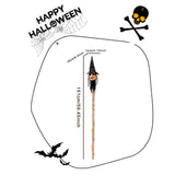 Maxbell Halloween Staff Prop Themed Party Decoration Multipurpose Light up Cane Prop Yellow faced witch