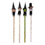 Maxbell Halloween Staff Prop Themed Party Decoration Multipurpose Light up Cane Prop Yellow faced witch