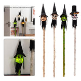 Maxbell Halloween Staff Prop Themed Party Decoration Multipurpose Light up Cane Prop Yellow faced witch