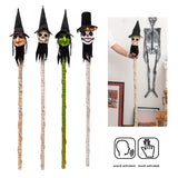 Maxbell Halloween Staff Prop Themed Party Decoration Multipurpose Light up Cane Prop Yellow faced witch