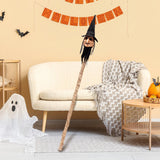 Maxbell Halloween Staff Prop Themed Party Decoration Multipurpose Light up Cane Prop Yellow faced witch