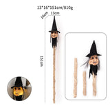 Maxbell Halloween Staff Prop Themed Party Decoration Multipurpose Light up Cane Prop Yellow faced witch