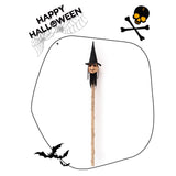 Maxbell Halloween Staff Prop Themed Party Decoration Multipurpose Light up Cane Prop Yellow faced witch