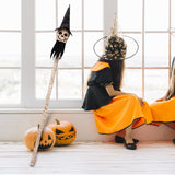 Maxbell Halloween Staff Prop Themed Party Decoration Multipurpose Light up Cane Prop Skull