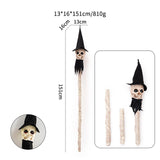 Maxbell Halloween Staff Prop Themed Party Decoration Multipurpose Light up Cane Prop Skull