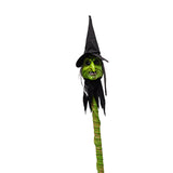Maxbell Halloween Staff Prop Themed Party Decoration Multipurpose Light up Cane Prop Green faced witch
