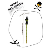 Maxbell Halloween Staff Prop Themed Party Decoration Multipurpose Light up Cane Prop Green faced witch