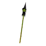 Maxbell Halloween Staff Prop Themed Party Decoration Multipurpose Light up Cane Prop Green faced witch
