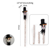 Maxbell Halloween Staff Prop Themed Party Decoration Multipurpose Light up Cane Prop Top Hat Clown
