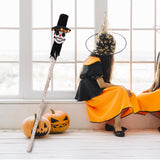 Maxbell Halloween Staff Prop Themed Party Decoration Multipurpose Light up Cane Prop Top Hat Clown