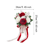 Maxbell Bridal Bouquet Ornament Artificial Rose Flowers for Outdoor Ceremony Wedding