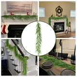Maxbell Artificial Pine Garland Prop Realistic 59.06inch for Table Fireplace Hanging
