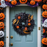 Maxbell Halloween Wreath Garland Wall Hanging Artificial for Farmhouse Home Festival