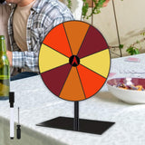 Maxbell Colored Rotating Prize Wheel with Base Stand Erasable Acrylic Roulette Wheel 8 Girds Square Base