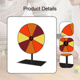Maxbell Colored Rotating Prize Wheel with Base Stand Erasable Acrylic Roulette Wheel 8 Girds Square Base