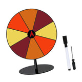 Maxbell Colored Rotating Prize Wheel with Base Stand Erasable Acrylic Roulette Wheel 8 Girds Round Base